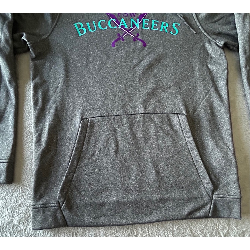 Under Armour Mens FSW Buccaneers ColdGear Hoodie Grey Small S College School - Picture 4 of 10